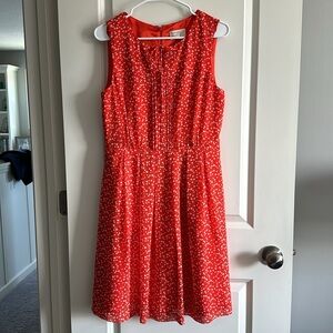 Orange polka dot dress